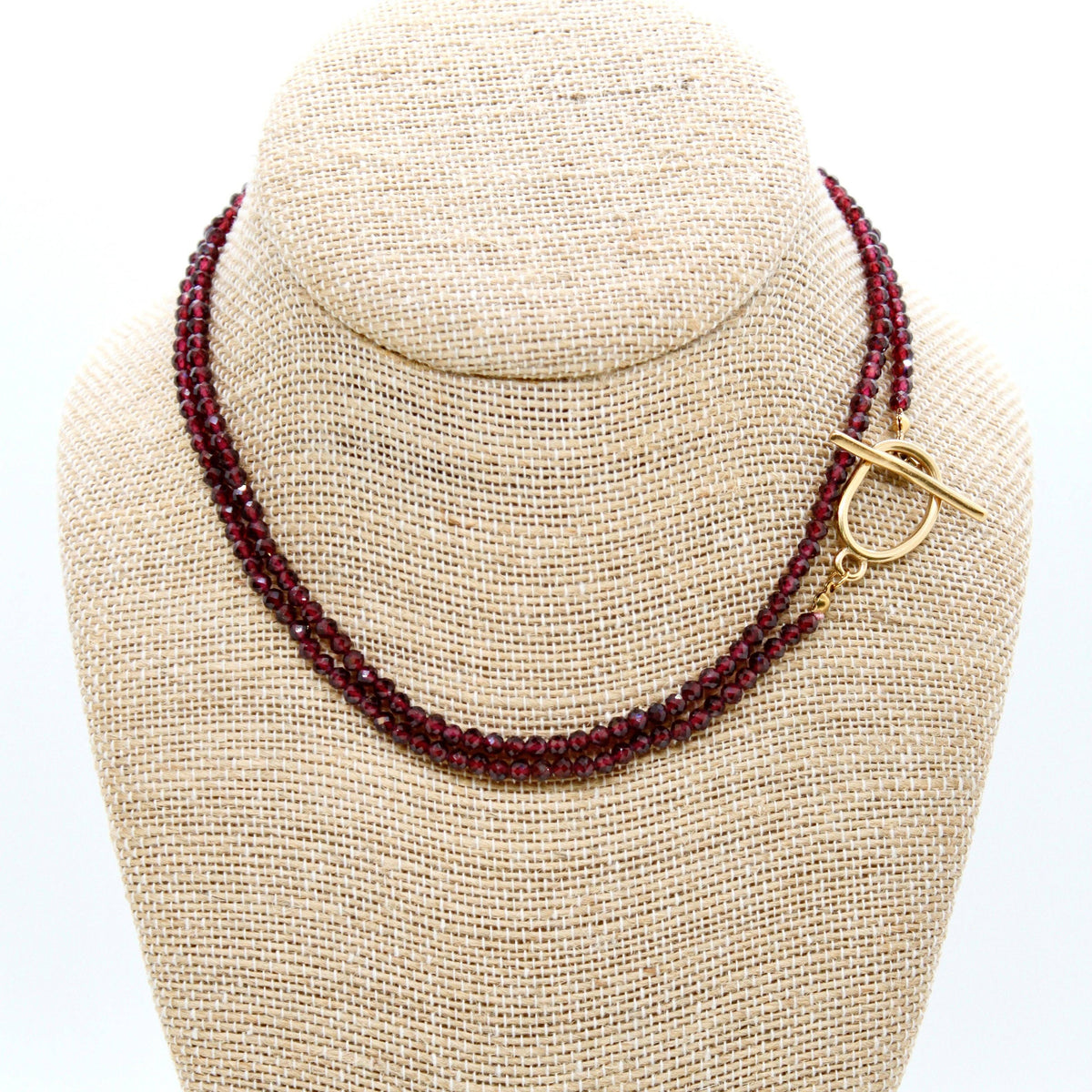 Luxury Faceted Long Garnet Necklace or Bracelet - N9-301