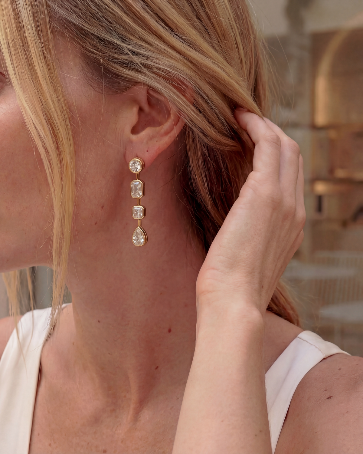 Nicole Convertible Earrings in Diamond