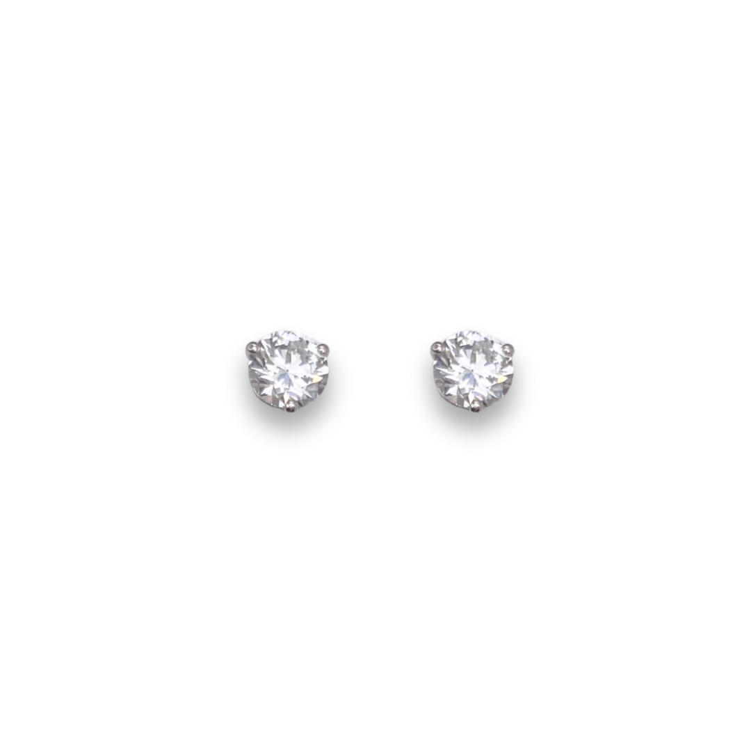Exquisite Diamond Studs -3cttw - White Gold