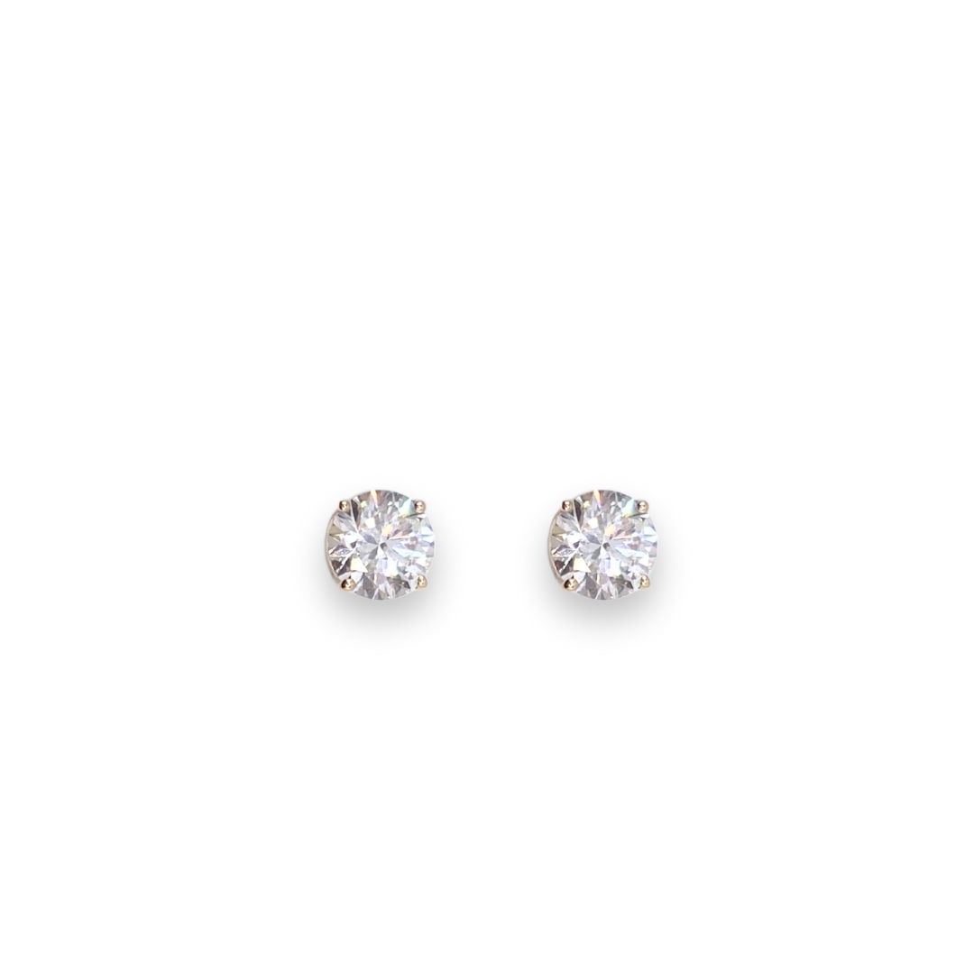 Exquisite Diamond Studs -3cttw - Yellow Gold