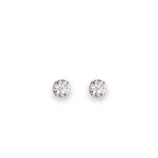 Exquisite Diamond Studs -3cttw - Yellow Gold