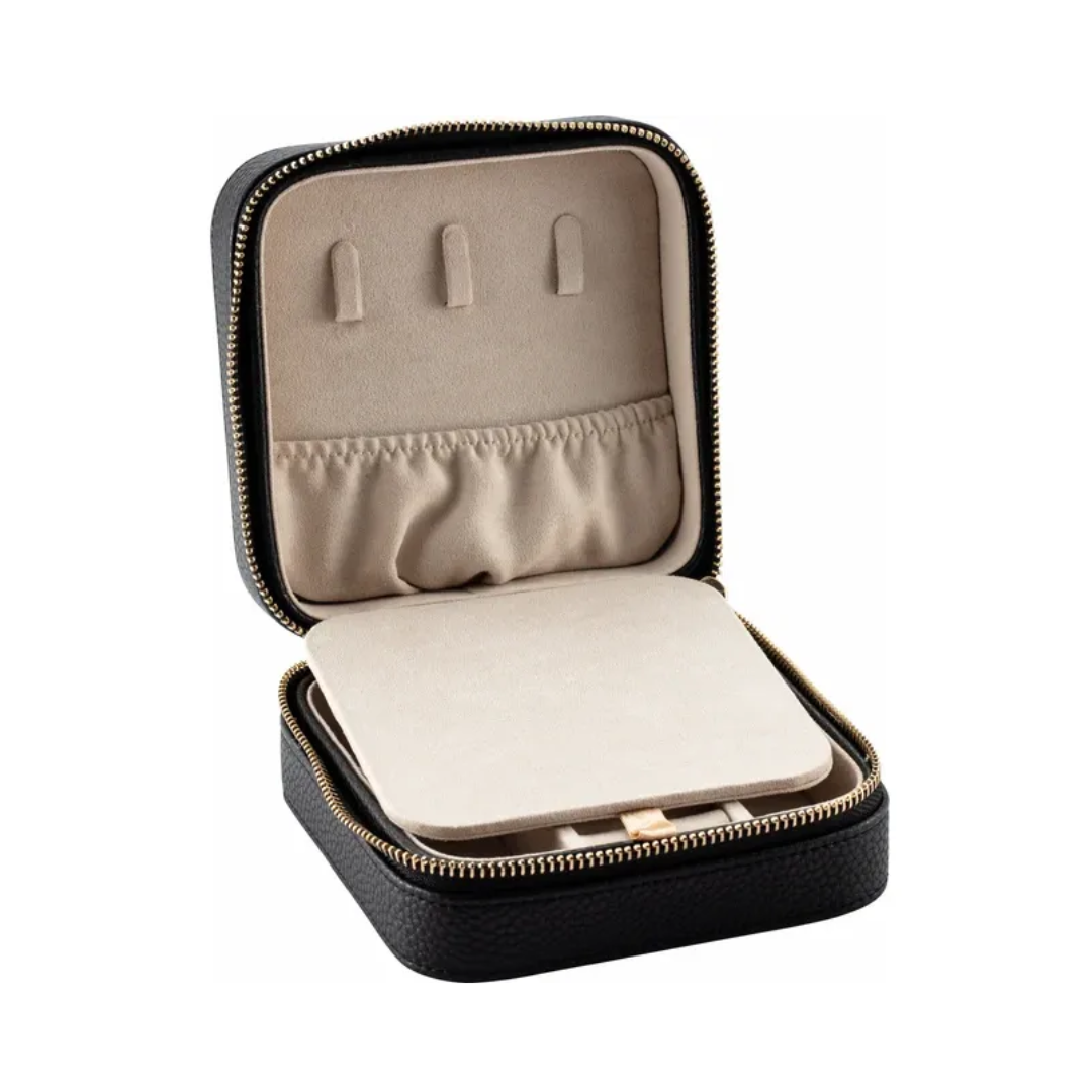 Leatherette Jewelry Travel Case with Mirror