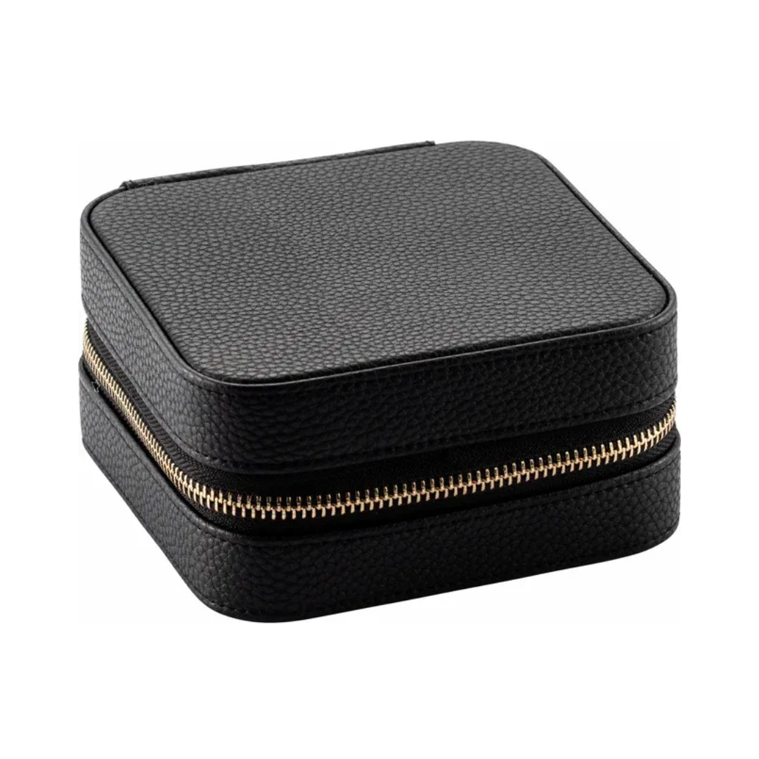 Leatherette Jewelry Travel Case with Mirror