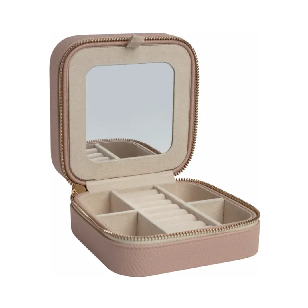 Leatherette Jewelry Travel Case with Mirror