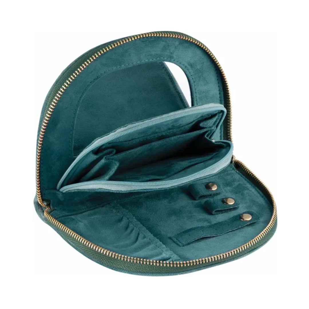 Velvet Jewelry Travel Case with Mirror