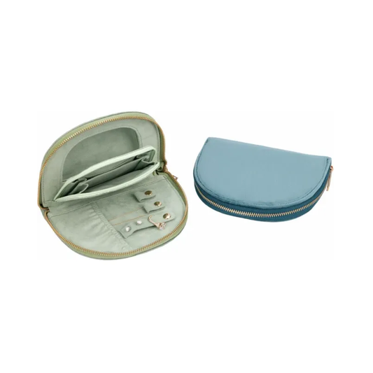 Velvet Jewelry Travel Case with Mirror